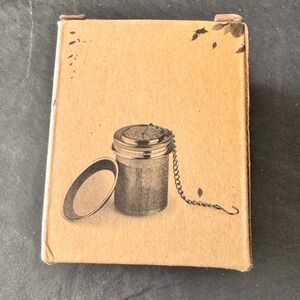 New House Again Stainless Steel Tea Ball Infuser Fine Mesh Strainer w Chain Hook